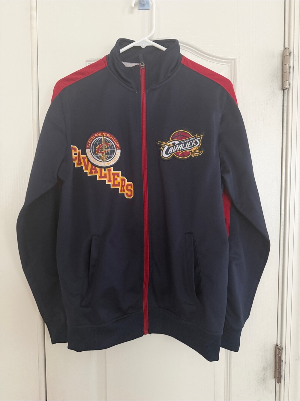 NBA Cleveland Cavaliers Navy and Red Zip-Up Jacket